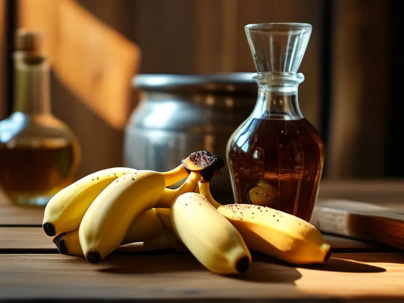 香蕉酿酒原料与器具准备过程实拍图