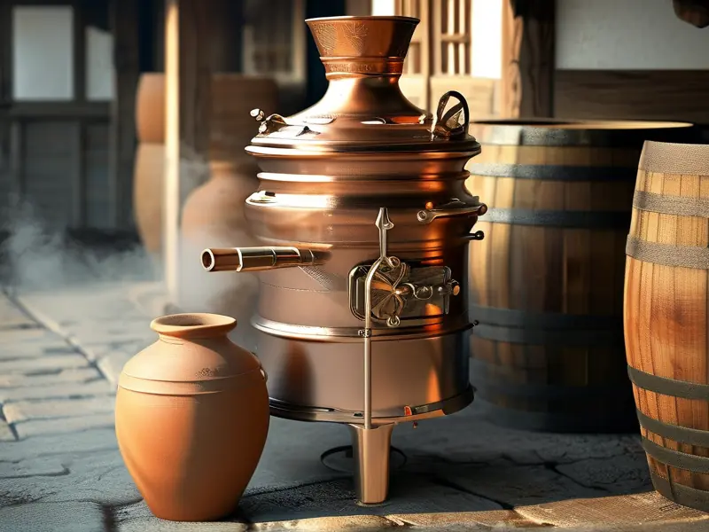 传统小型酿酒设备工作实景图