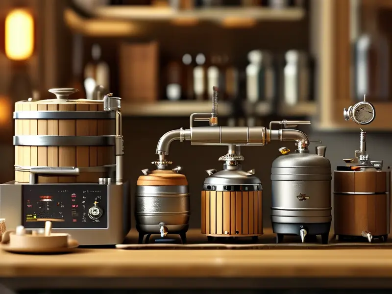 多种小型自酿酒设备展示