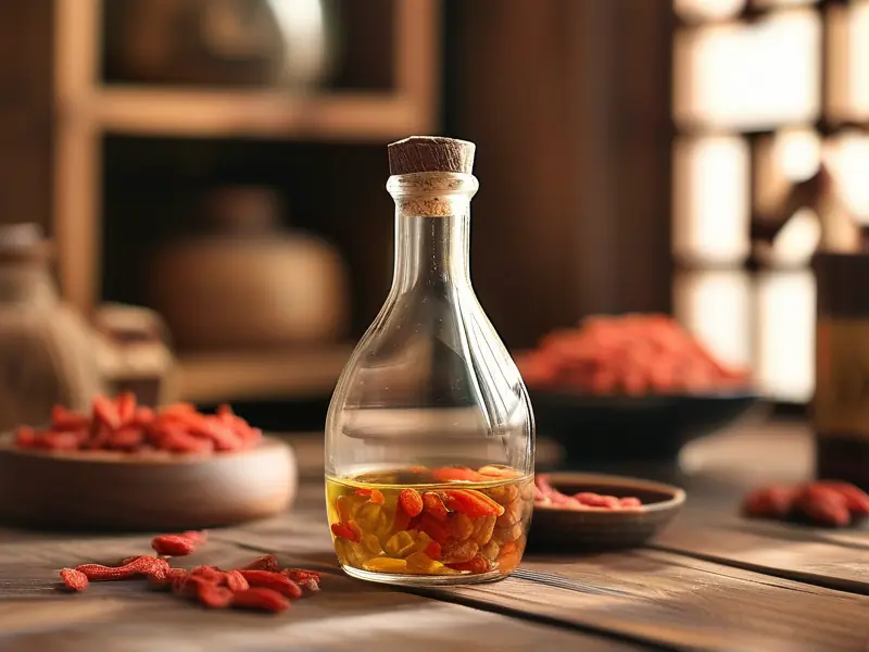 蝎子枸杞泡酒成品展示图