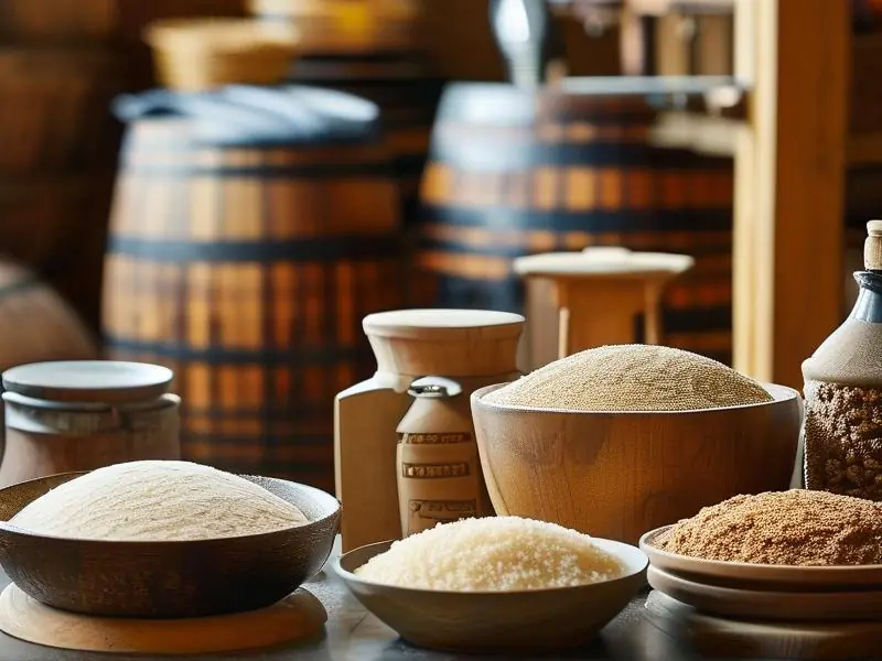 酿酒师检查酒曲发酵情况