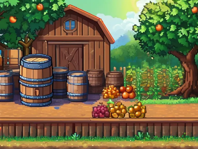 星露谷酿酒桶和水果酿酒界面