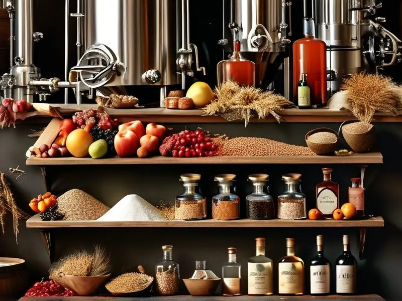 洋酒制作配料展示