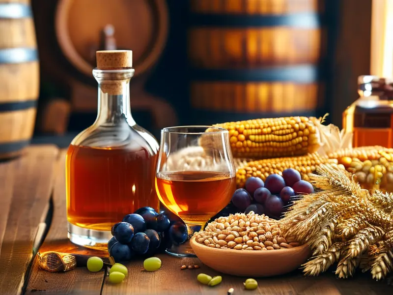 洋酒酿造原料展示