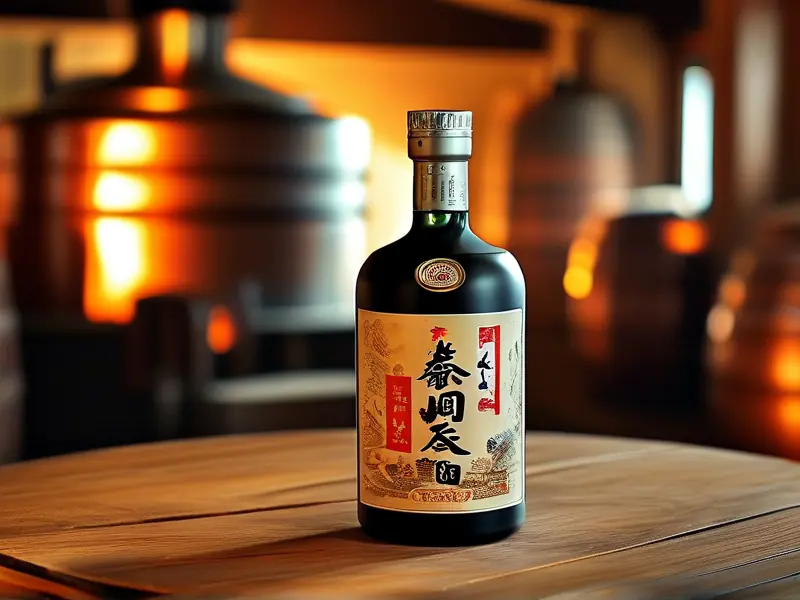 烟台古酿浓香型白酒产品展示与酿酒场景