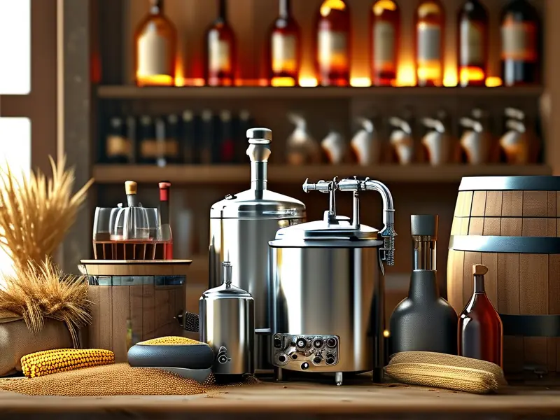 一套完整的酿酒设备展示