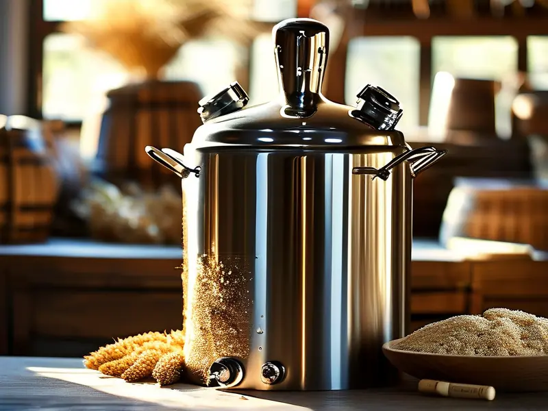 不锈钢酿酒设备与酿酒原料展示