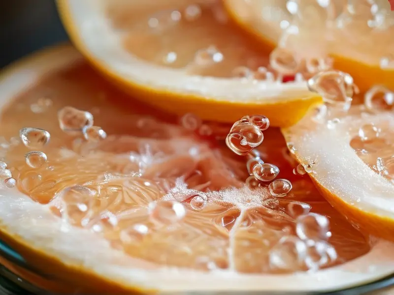 柚子酒发酵过程中的原料混合