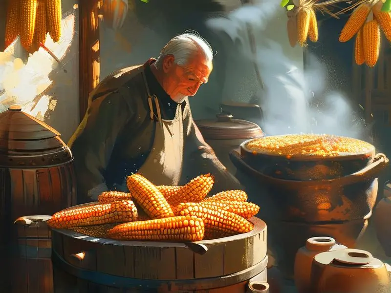 传统玉米酒制作过程实拍图