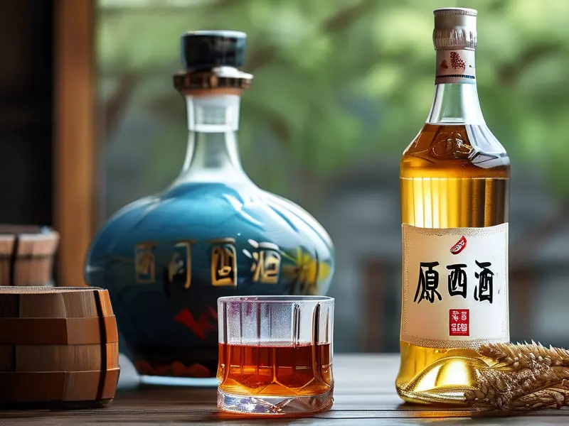 原酿酒和勾兑酒对比图