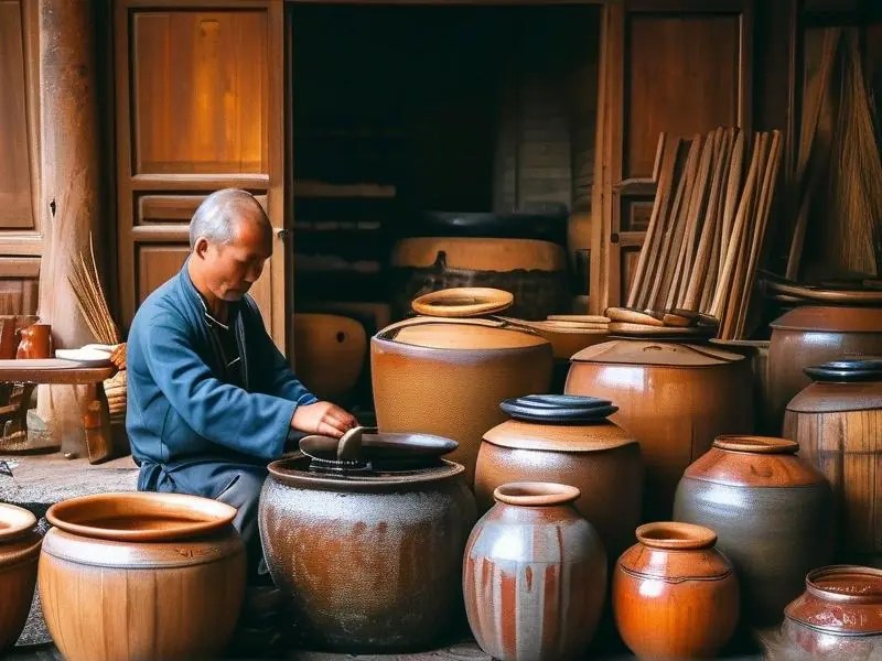 云南传统小锅酒制作过程实拍