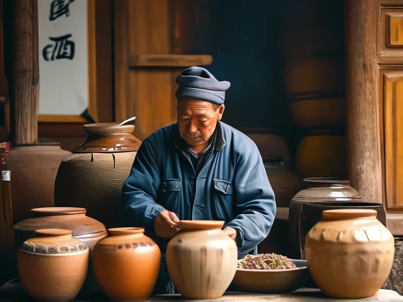 云南传统自烤酒酿造过程实拍