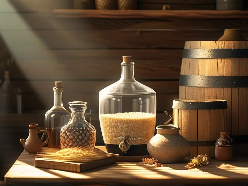 家庭酿酒所需材料和工具实拍图