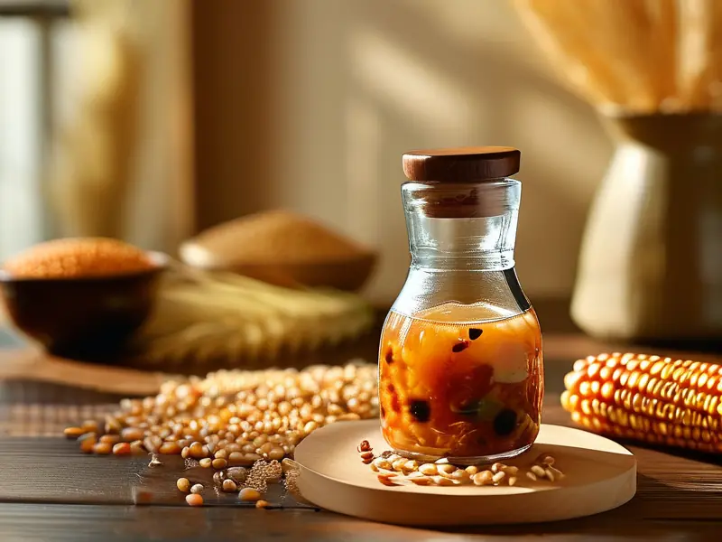 杂酒原料准备过程实拍图