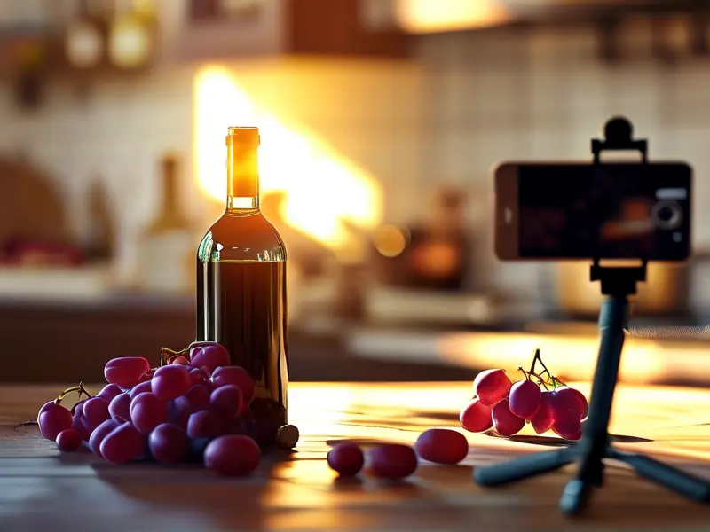 家庭自制葡萄酒视频拍摄现场实景