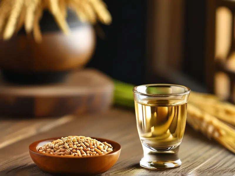 清香型白酒与粮食原料对比图