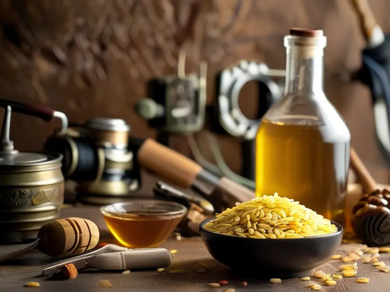 自制打窝酒米的材料和成品展示