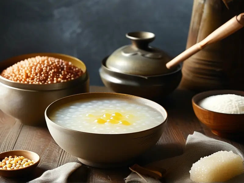 制作完成的糯米甜酒