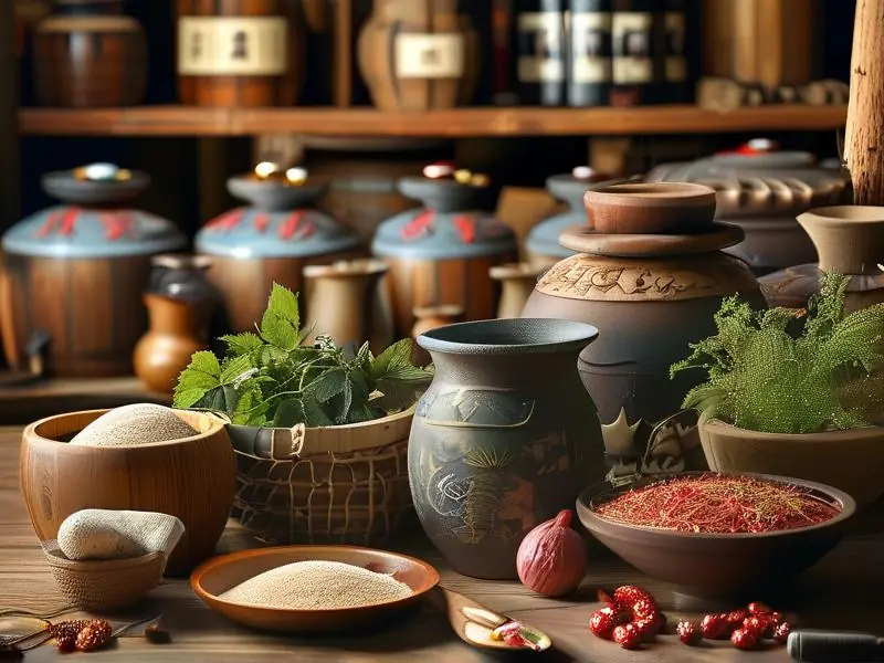 酿酒师调配中草药酒曲