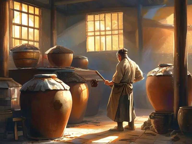 传统中国白酒酿造工艺现场展示