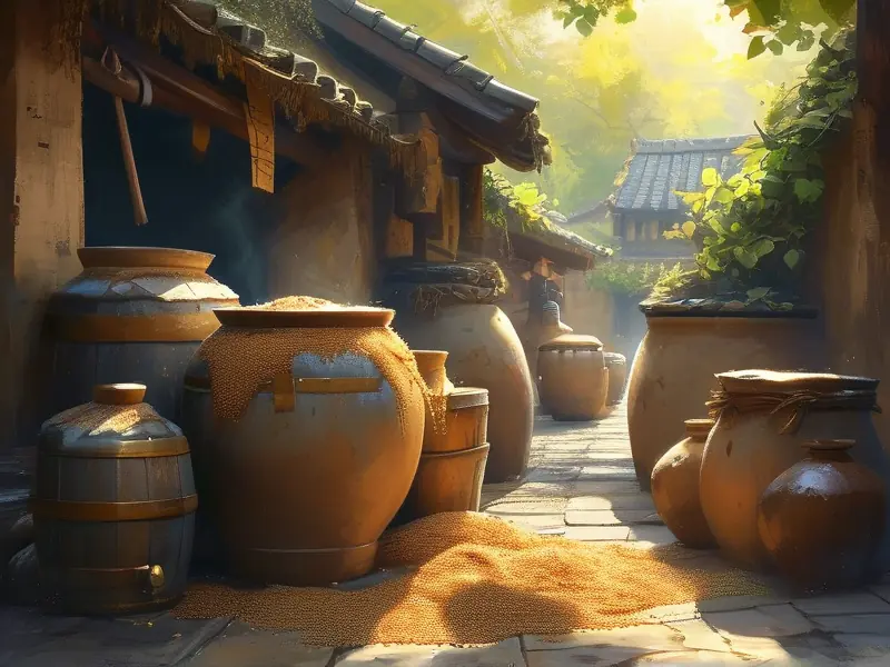 中国古代酿酒始祖杜康酿酒场景复原图