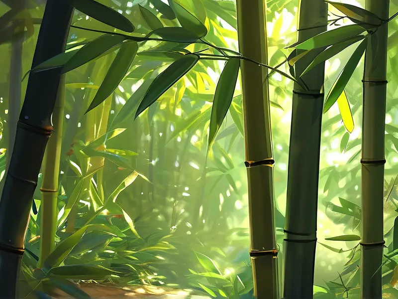 酿酒师在竹林中选竹制作竹酒