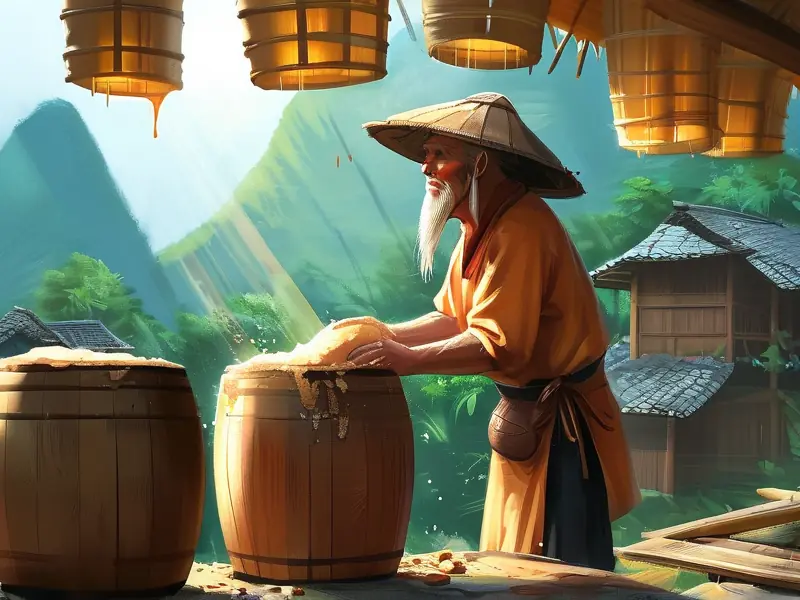 壮族传统酿酒工艺现场展示