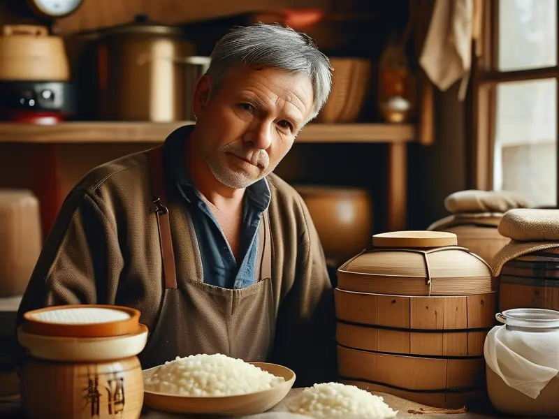 家庭自制酒曲酿酒实际操作场景