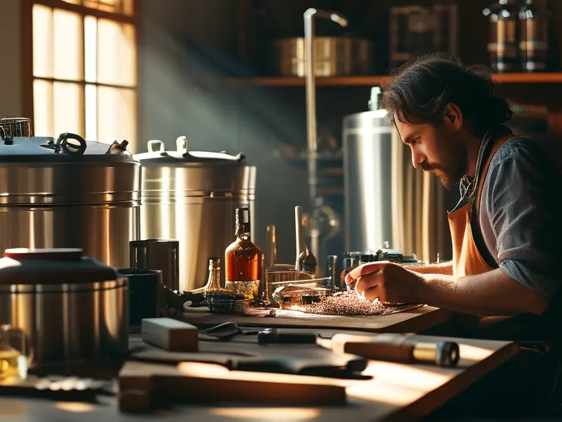 DIY酿酒设备制作过程实拍