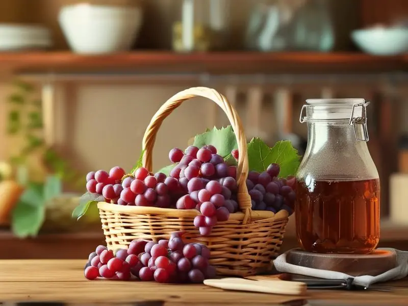 自制莆萄酒所需材料和工具展示