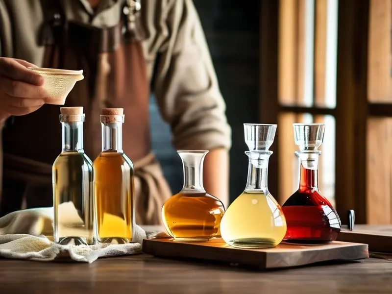 专业酿酒师演示自酿白酒过滤澄清过程