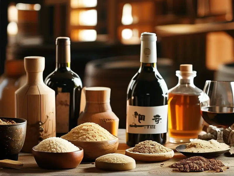 专业酿酒师检查白酒酒曲样品