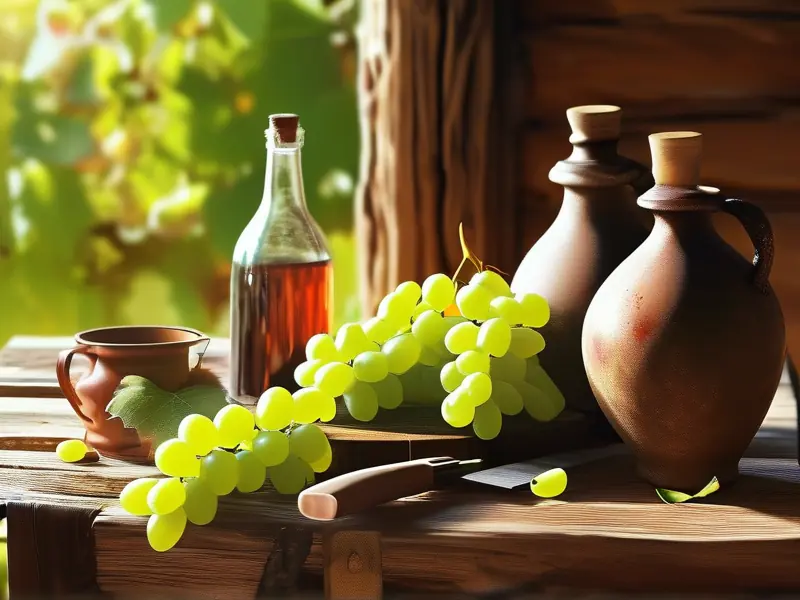自制葡萄酒制作材料与工具展示