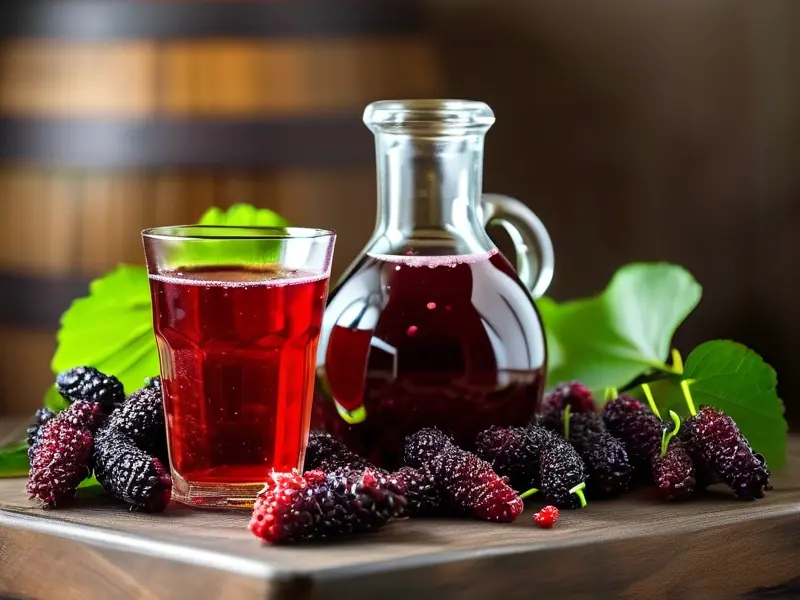 自制桑葚酒的材料和工具展示