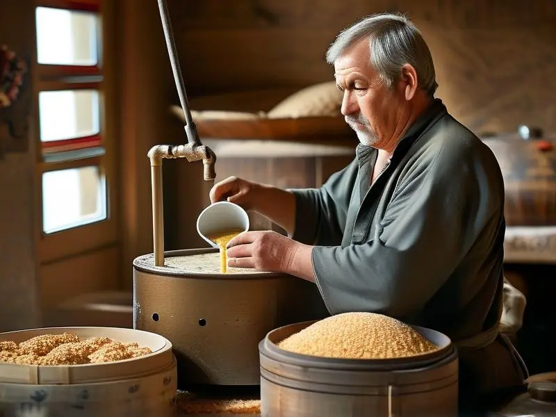 家庭自制白酒蒸馏过程实拍