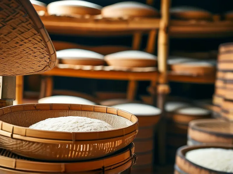 酿酒师检查酒曲质量