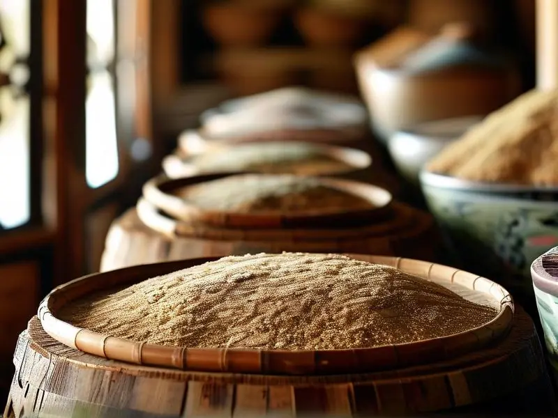 传统酒曲制作过程展示