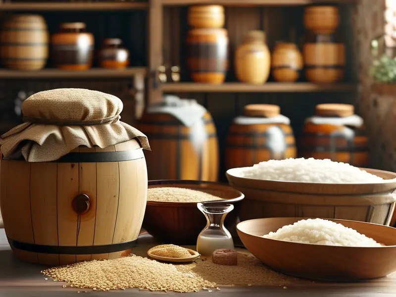 甜酒制作原料准备过程