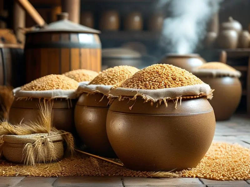 传统工艺酿造小麦酒现场实拍图