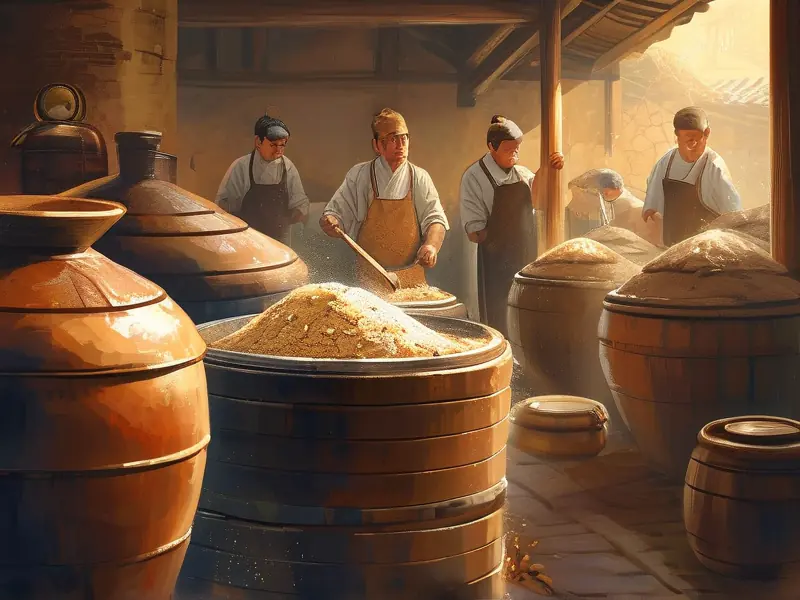 传统白酒酿造工艺流程实拍图