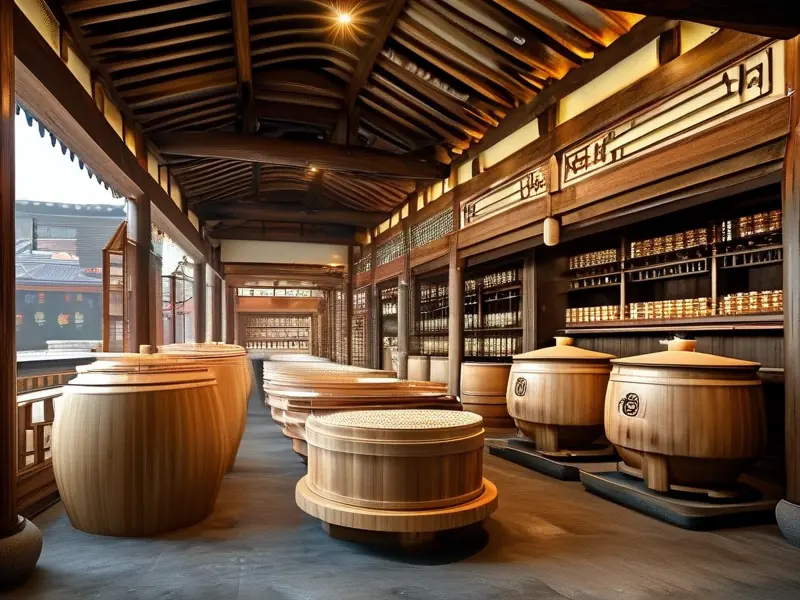 白酒酿造传统与现代技术结合的场景