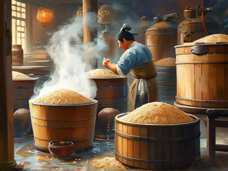 传统白酒酿造工艺现场展示