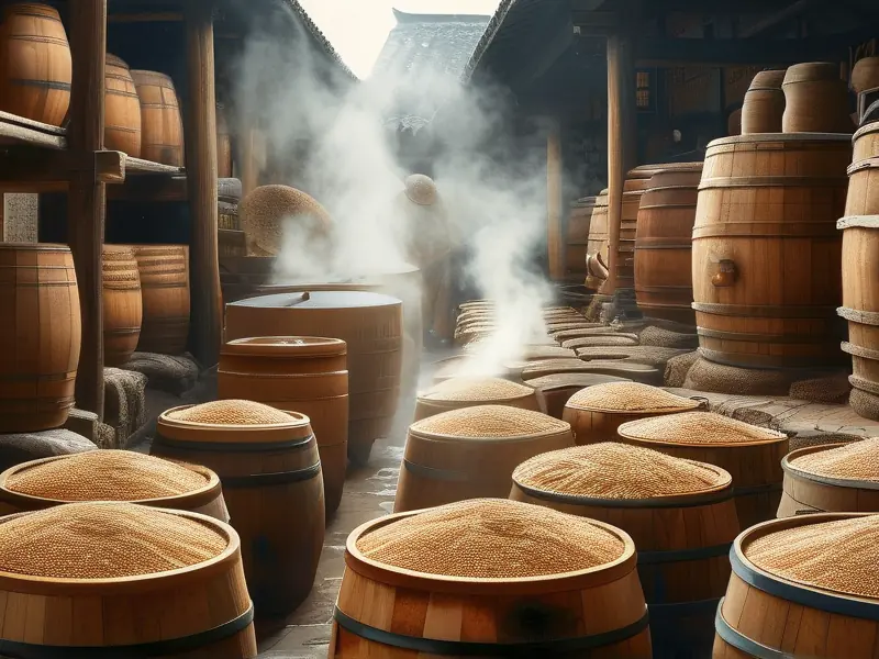 传统白酒酿造工艺现场展示