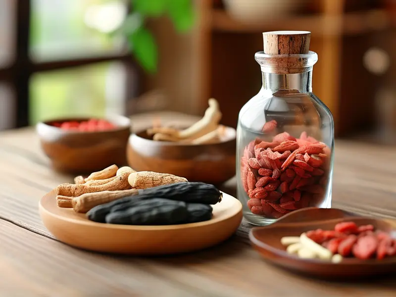 补肾养生酒常用中药材展示