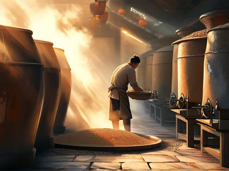 传统纯粮白酒酿造工艺流程实拍