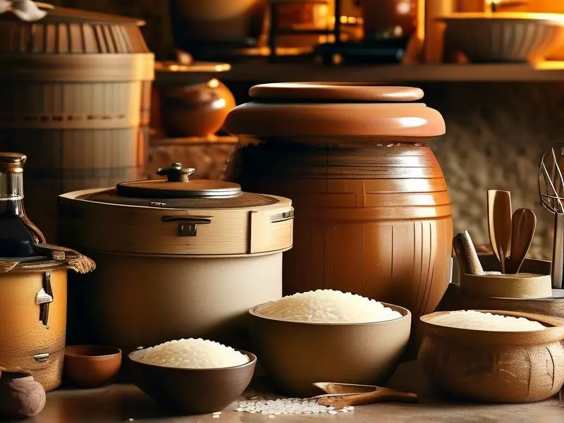 家庭自制大米酿酒实际操作场景