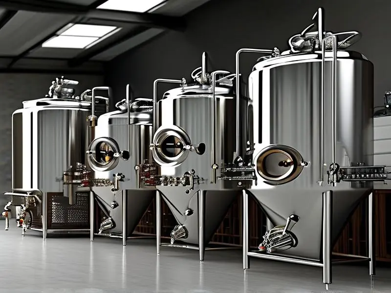 佛山某酿酒设备厂家展示的不锈钢酿酒设备