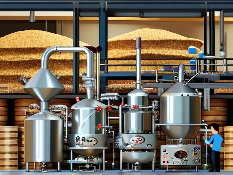 高粱酿酒设备工作场景图