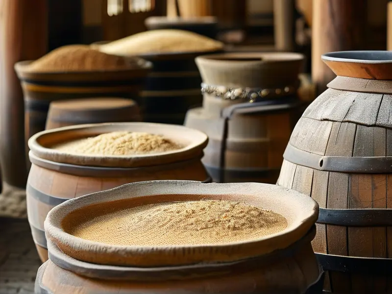 古代酿酒工艺展示图