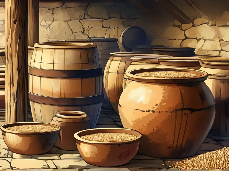 古代酿酒工艺示意图